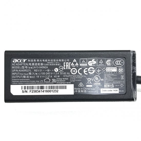 45W Acer Aspire R11 R3-131T -4GB Oplader Adapter + Netsnoer - Klik op de afbeelding om het venster te sluiten