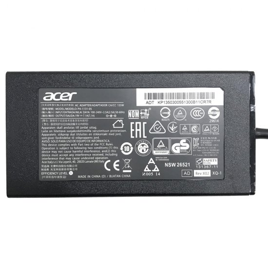 Origineel 135W Acer Aspire 7 A717-71G-70Z6 Oplader Adapter + Netsnoer - Klik op de afbeelding om het venster te sluiten