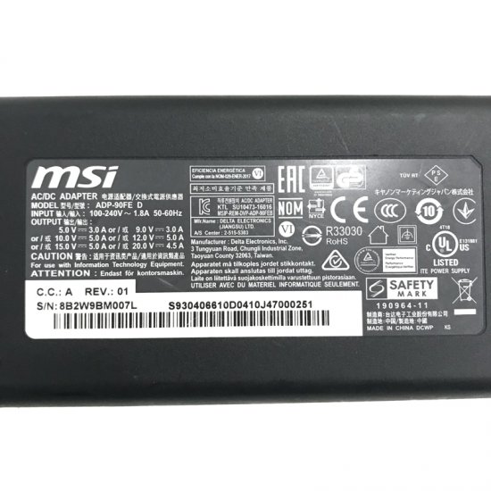 90W USB-C MSI Prestige 14 EVO A11M-220 Power Adapter Origineel - Klik op de afbeelding om het venster te sluiten